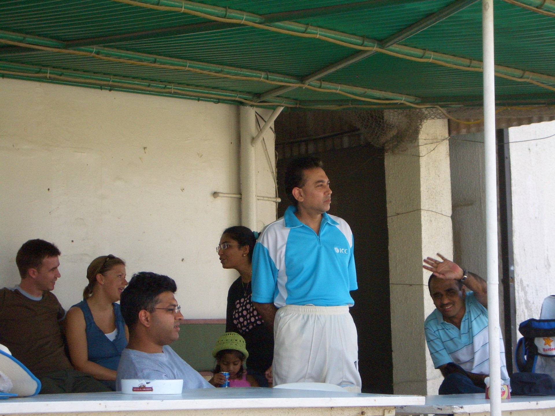 Faisal Hasnain at ICC cricket match pavilion