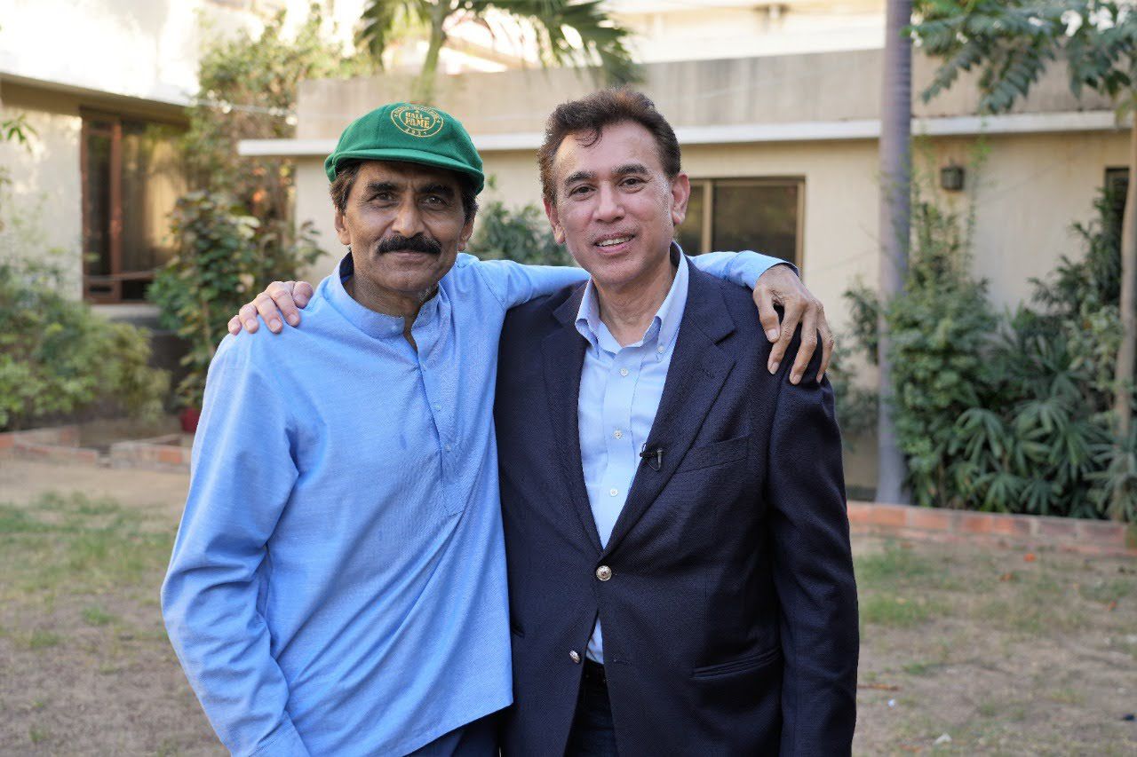 With Javed Miandad
