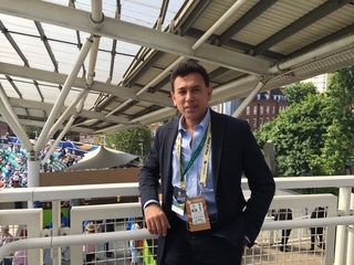 Faisal Hasnain at cricket stadium