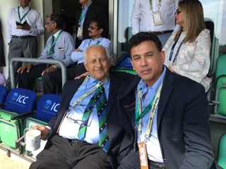 Faisal Hasnain in VIP stands at cricket match