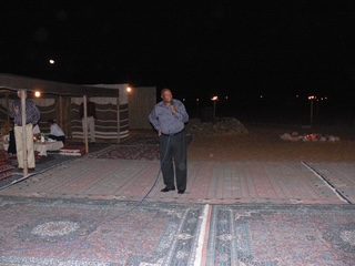 Faisal Hasnain in the desert at Al Maha